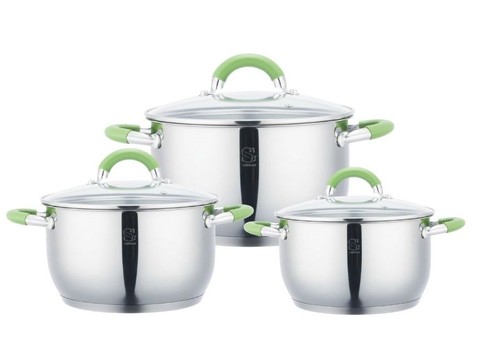 3er edelstahl kochtopf - 3er, kochtopf-set