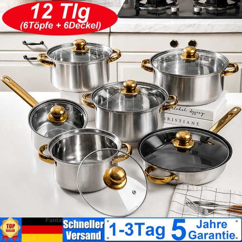 12tlg topfset kochset - 12tlg,