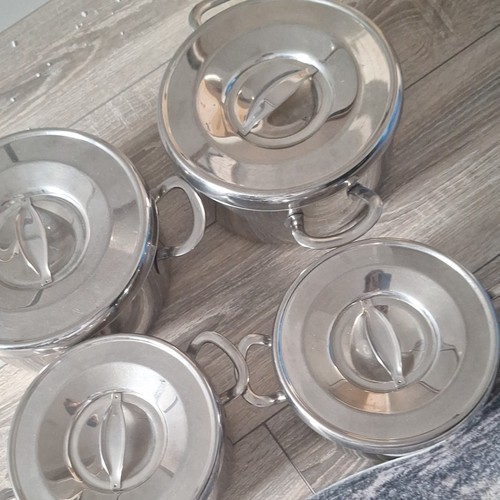 Edelstahl topfset rund silber - topfset,